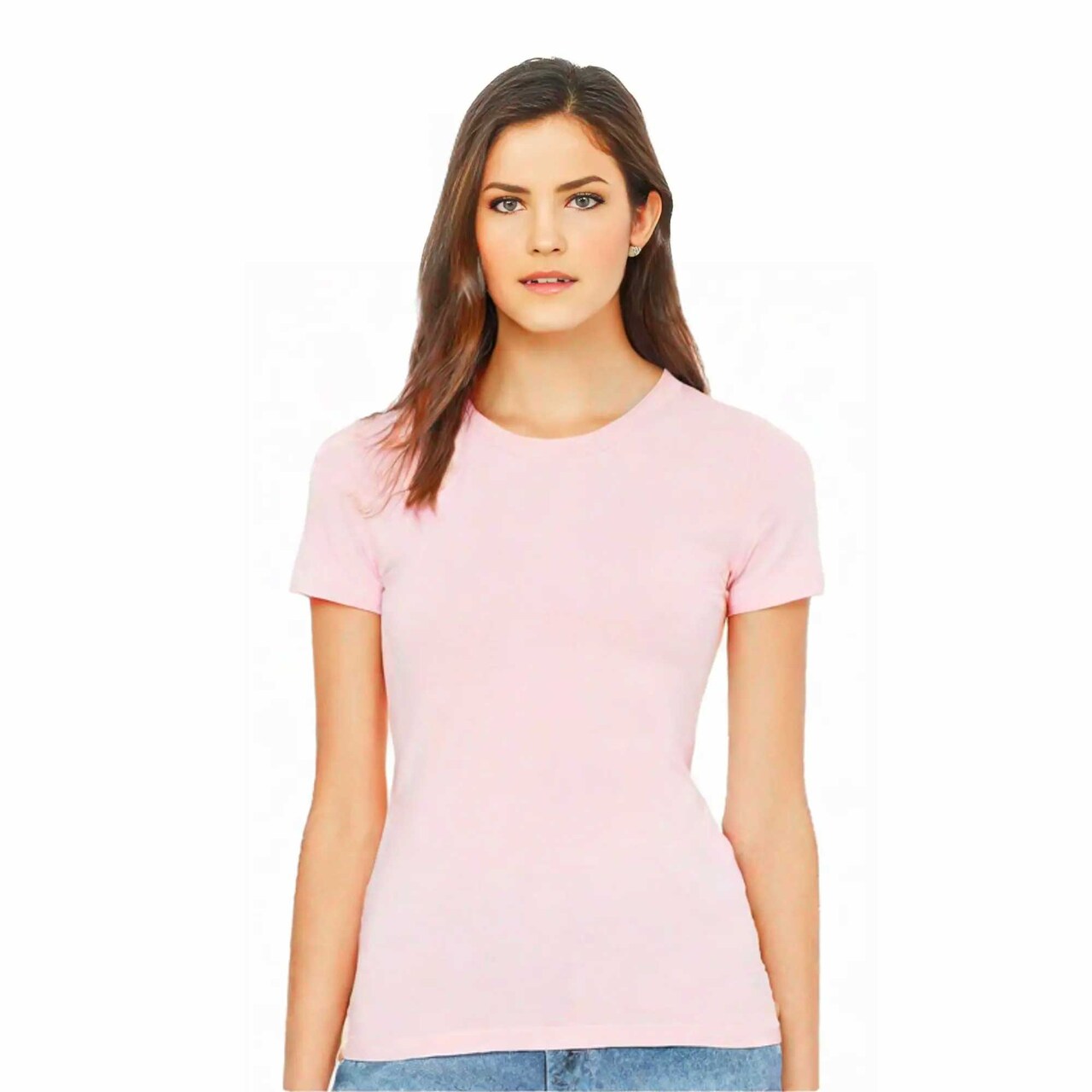 BELLA + CANVAS Women’s Short Sleeve Crewneck Slim Fit Tee Cotton T-Shirt for Everyday Wear